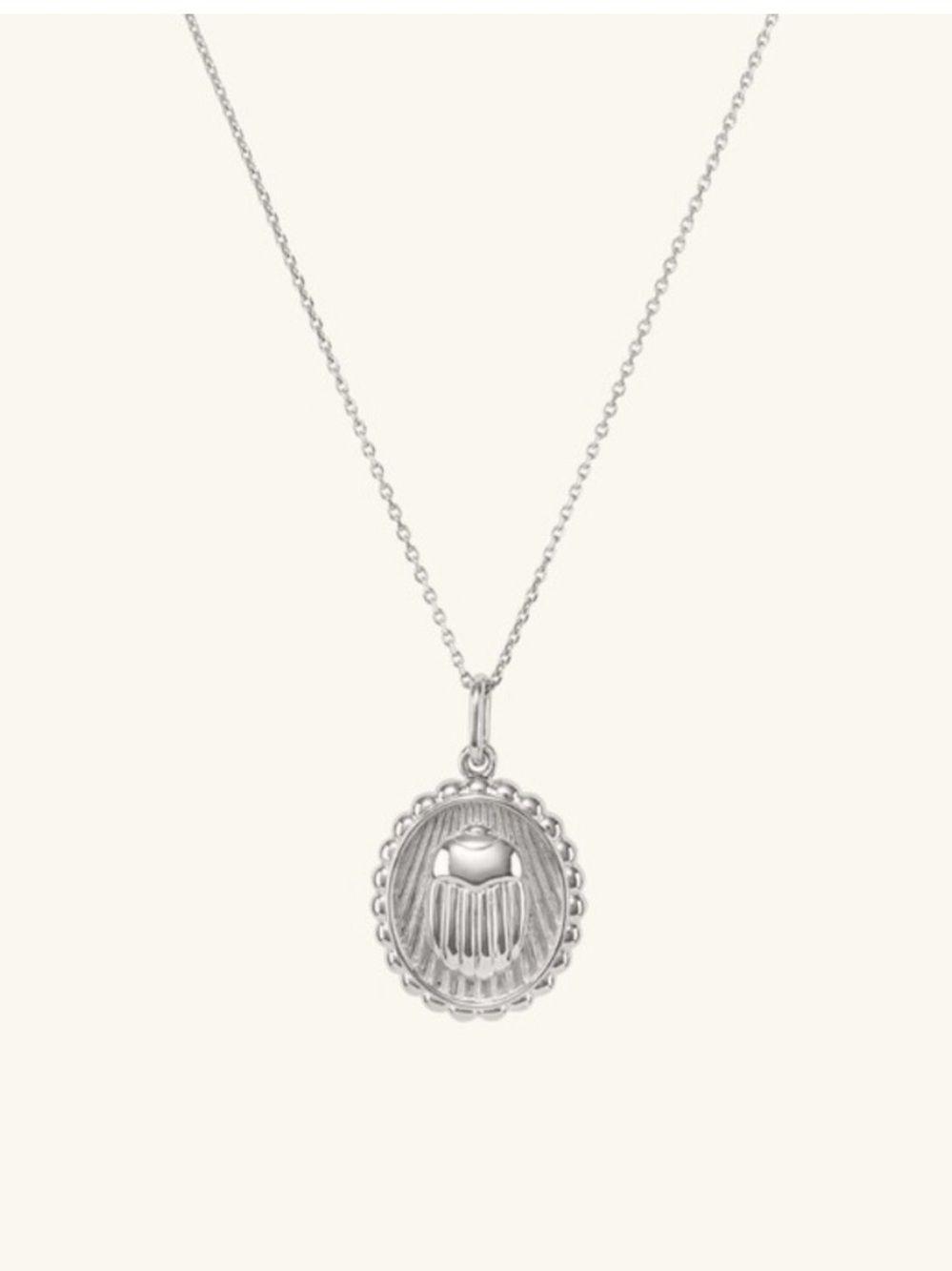 ISO: Mejuri Resilience Scarab pendant necklace in silver